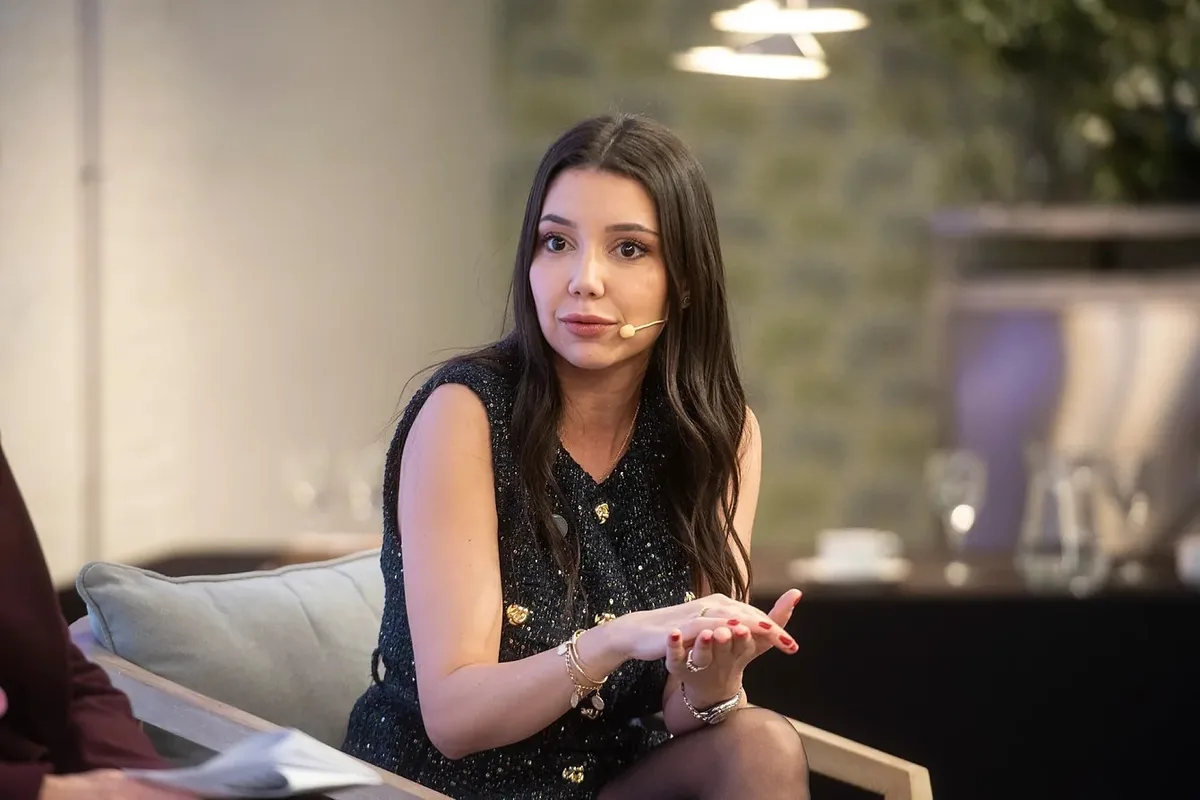Celia Rubio, divulgadora financiera, durante una entrevista